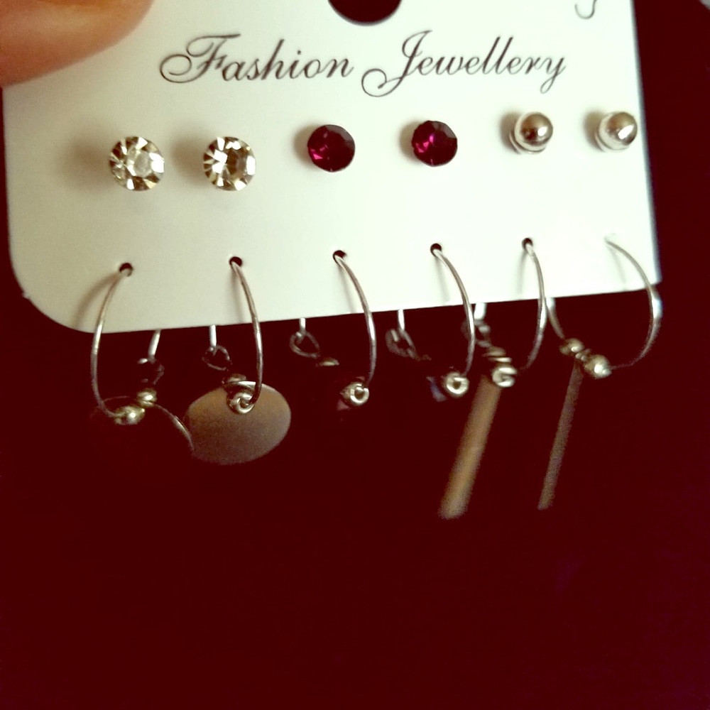 6 pairs fashion earring set